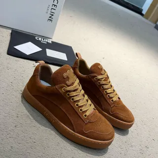Celine Triomphe Brown Suede Lifestyle Sneakers