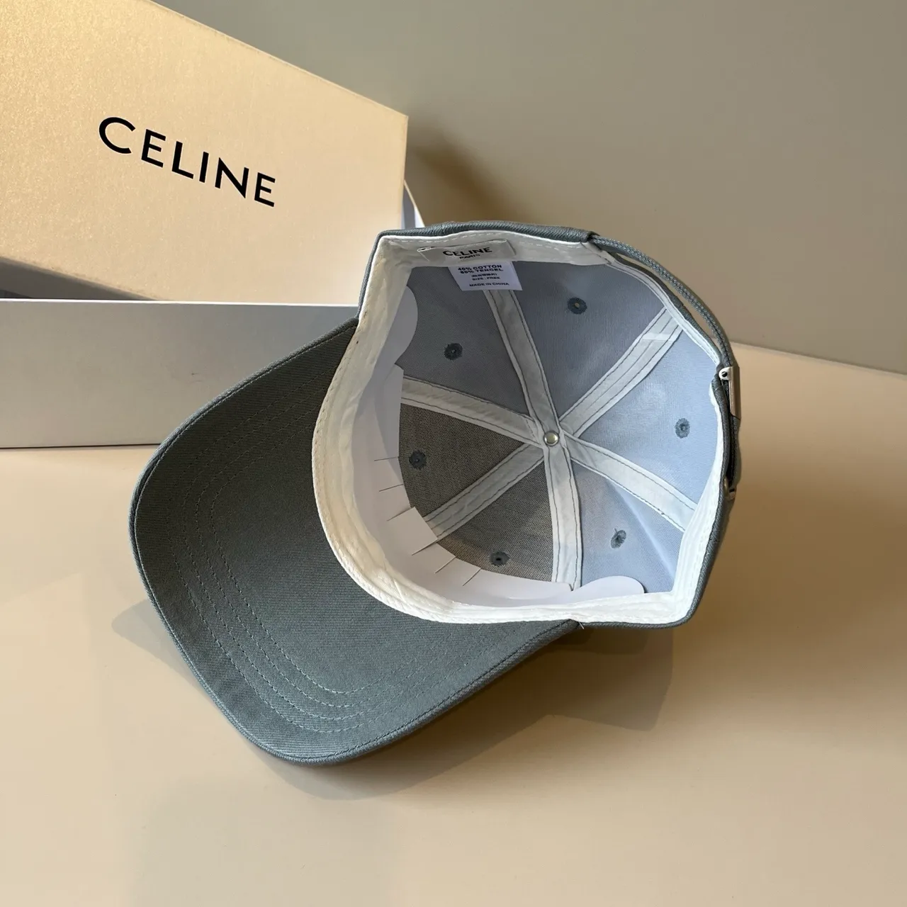 Celine Triomphe কাচ্চা ধূসর বেসবল ক্যাপ 3