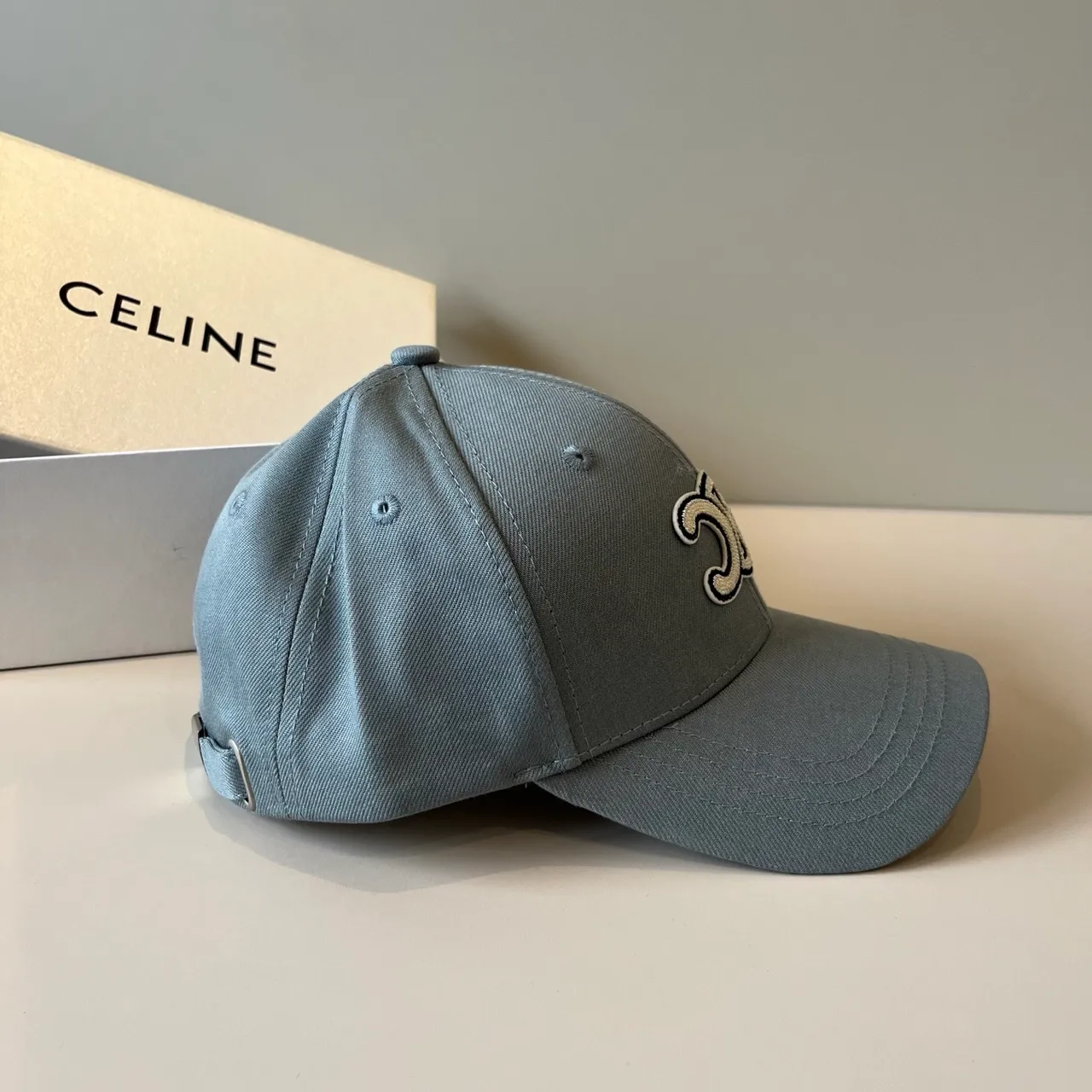 Celine Triomphe কাচ্চা ধূসর বেসবল ক্যাপ 6
