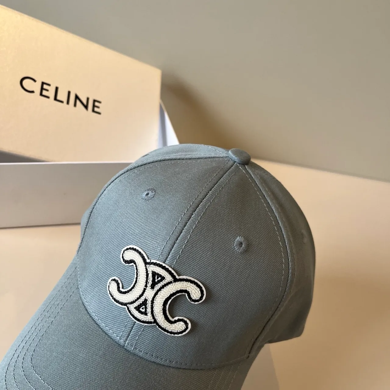 Celine Triomphe কাচ্চা ধূসর বেসবল ক্যাপ 8