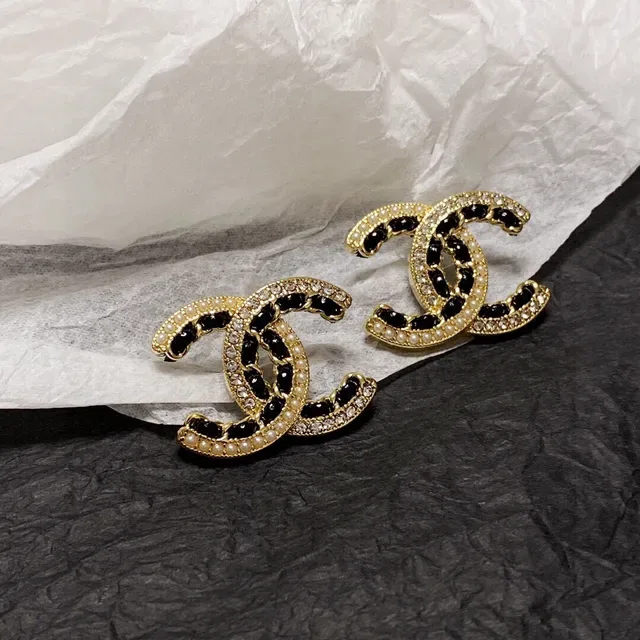 Chanel CC Logo Pearl and Crystal Earrings 5