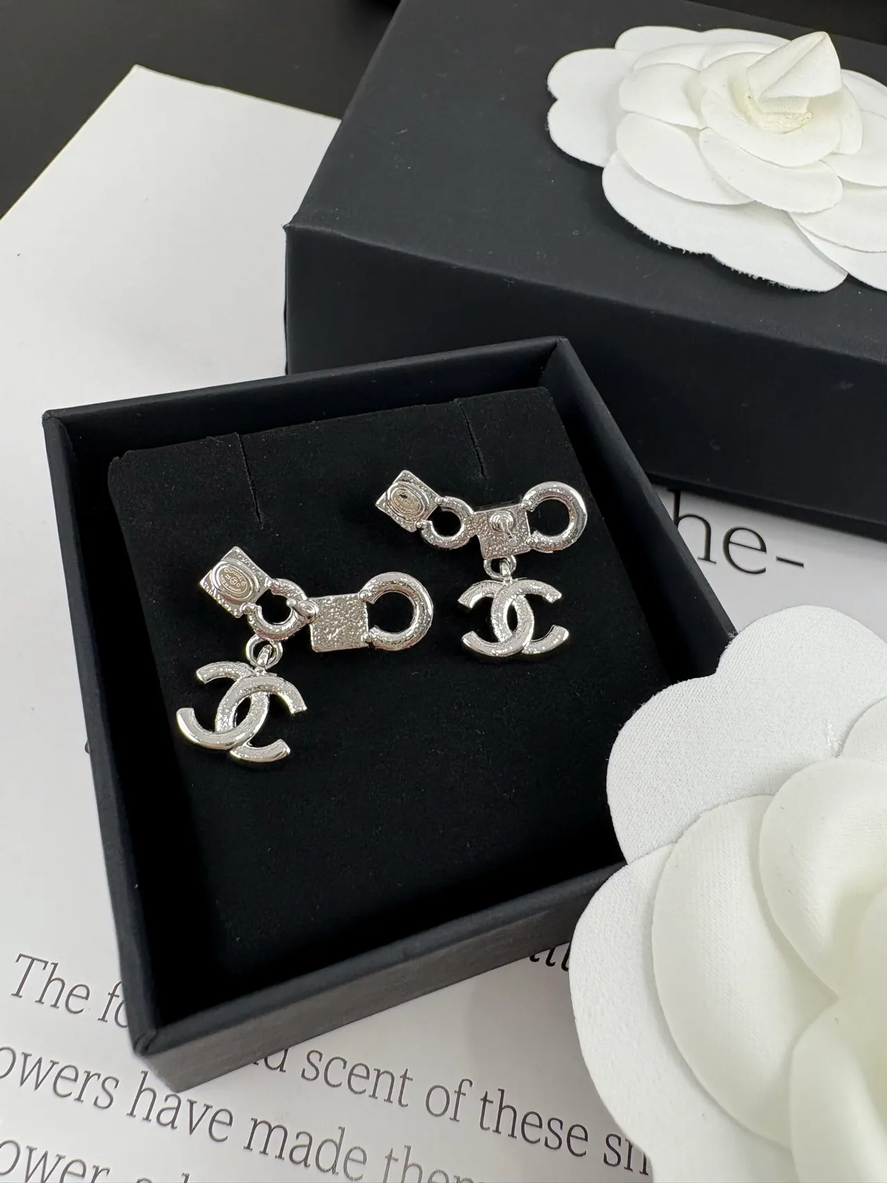 Chanel CC Pearl Pavé Crystal Dangling Earrings 4