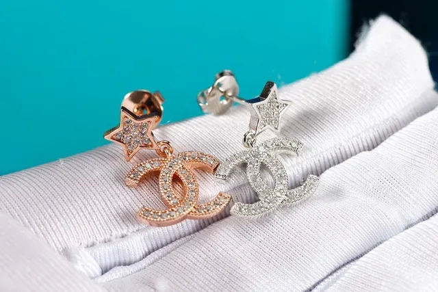 Chanel CC Star Pavé Crystal Drop Earrings 3
