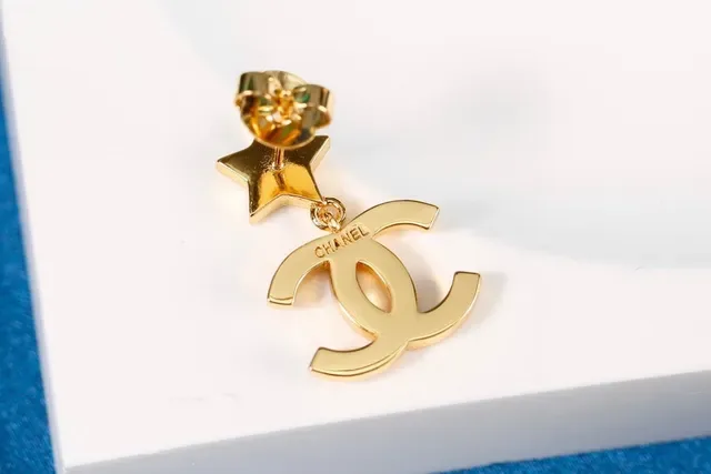 Chanel CC Star Pavé Crystal Drop Earrings 6