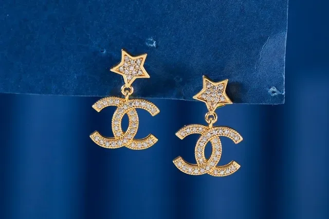 Chanel CC Star Pavé Crystal Drop Earrings 7