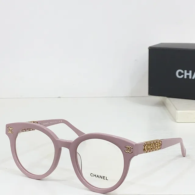 Chanel Chain Black Gold Glossy Acetate Branding Optical Glasses 6