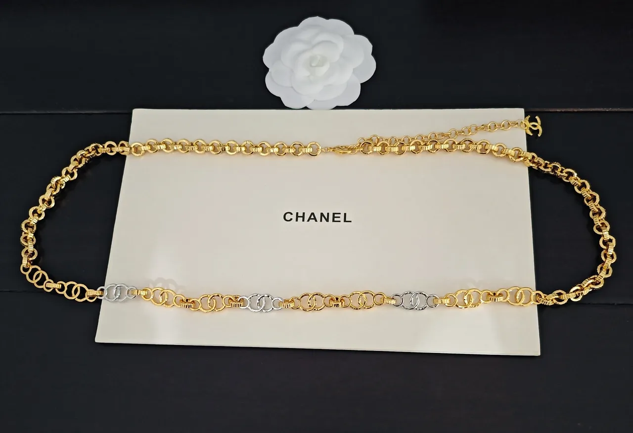 Chanel Classic Chain Necklace Gold and Silver Two-Tone Necklace 2