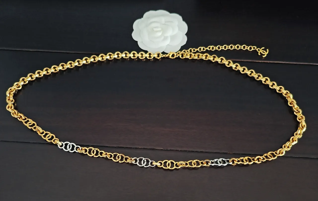 Chanel Classic Chain Necklace Gold and Silver Two-Tone Necklace 3