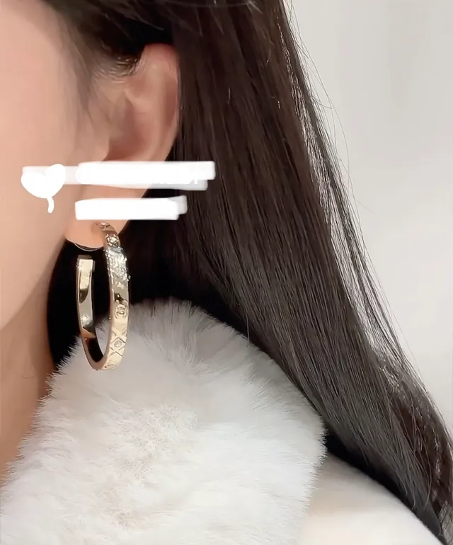 Chanel Gold Transparent Hoop Earrings 12