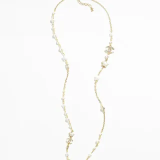Chanel Pearl and Star Charm Gold-Tone Necklace