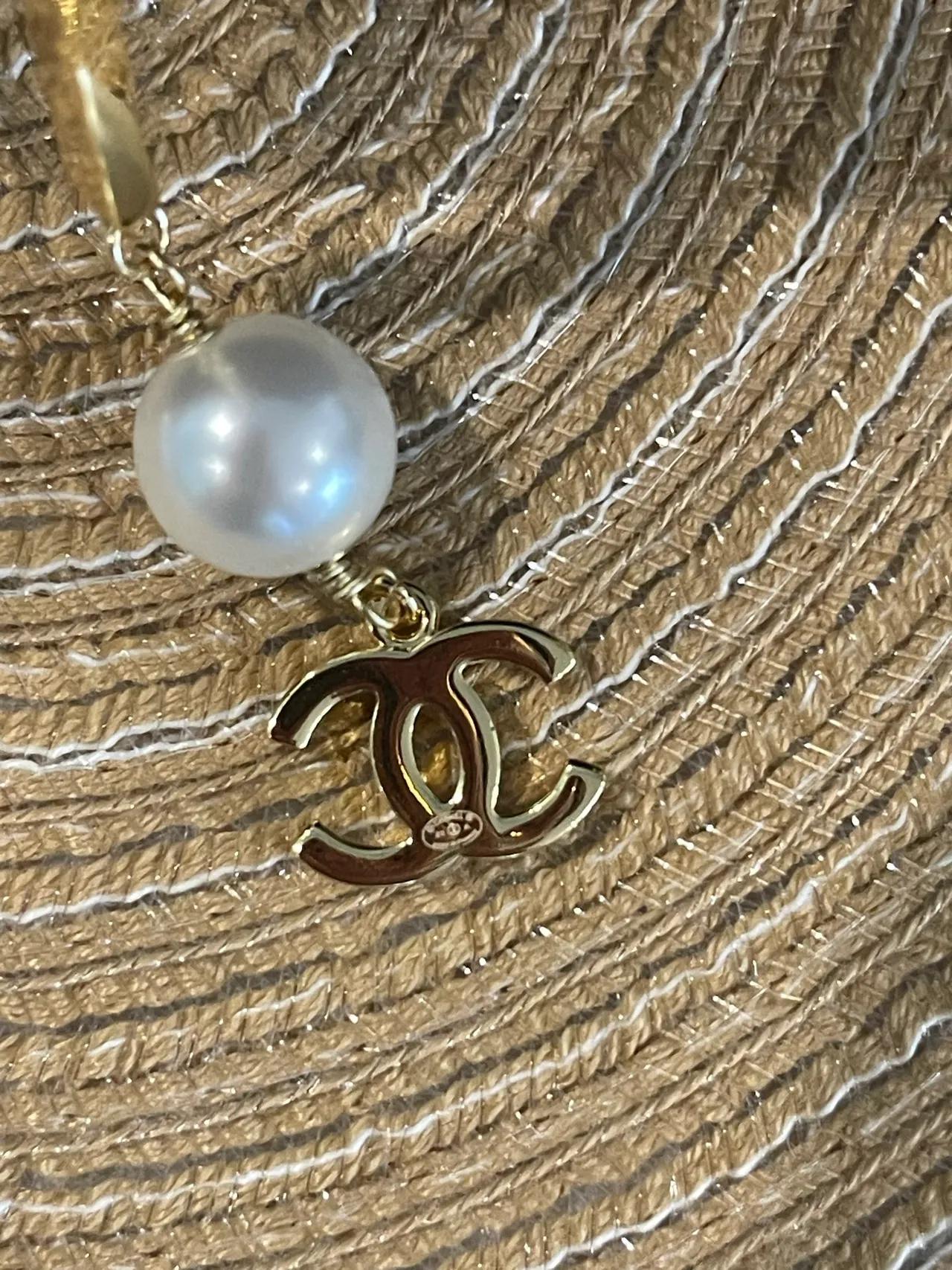 Chanel Collier Perles Lariat Or Blanc 4
