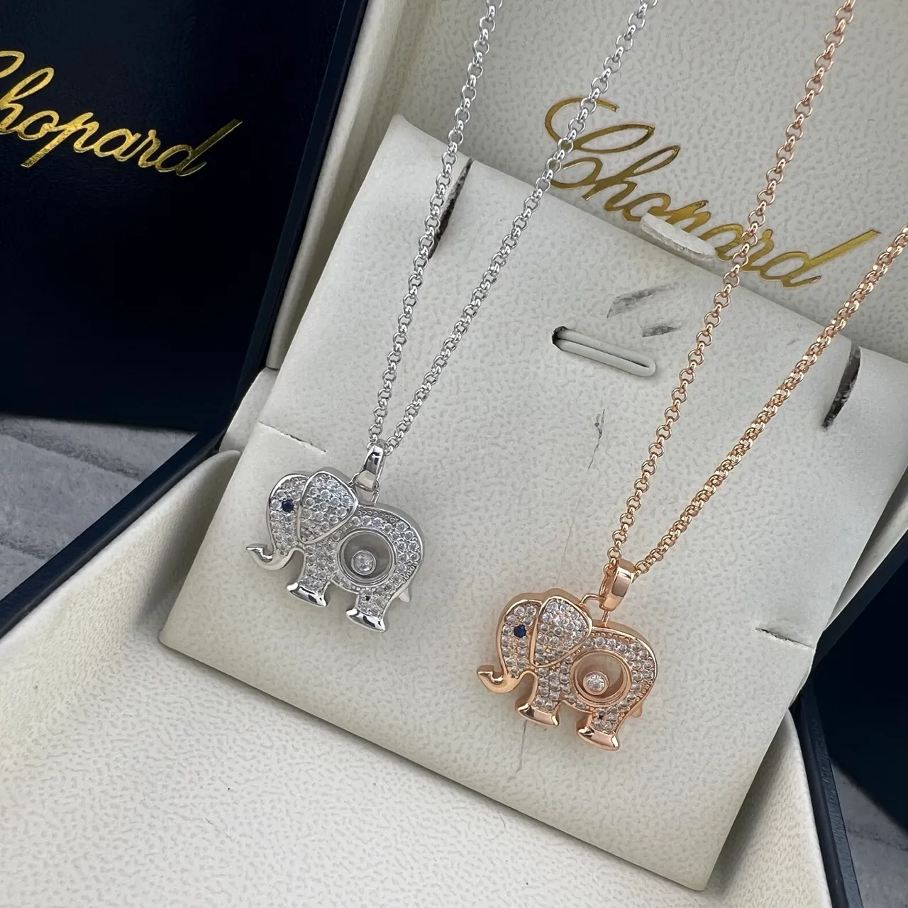 Chopard Happy Elephant Pavé collier pendentif diamants 8