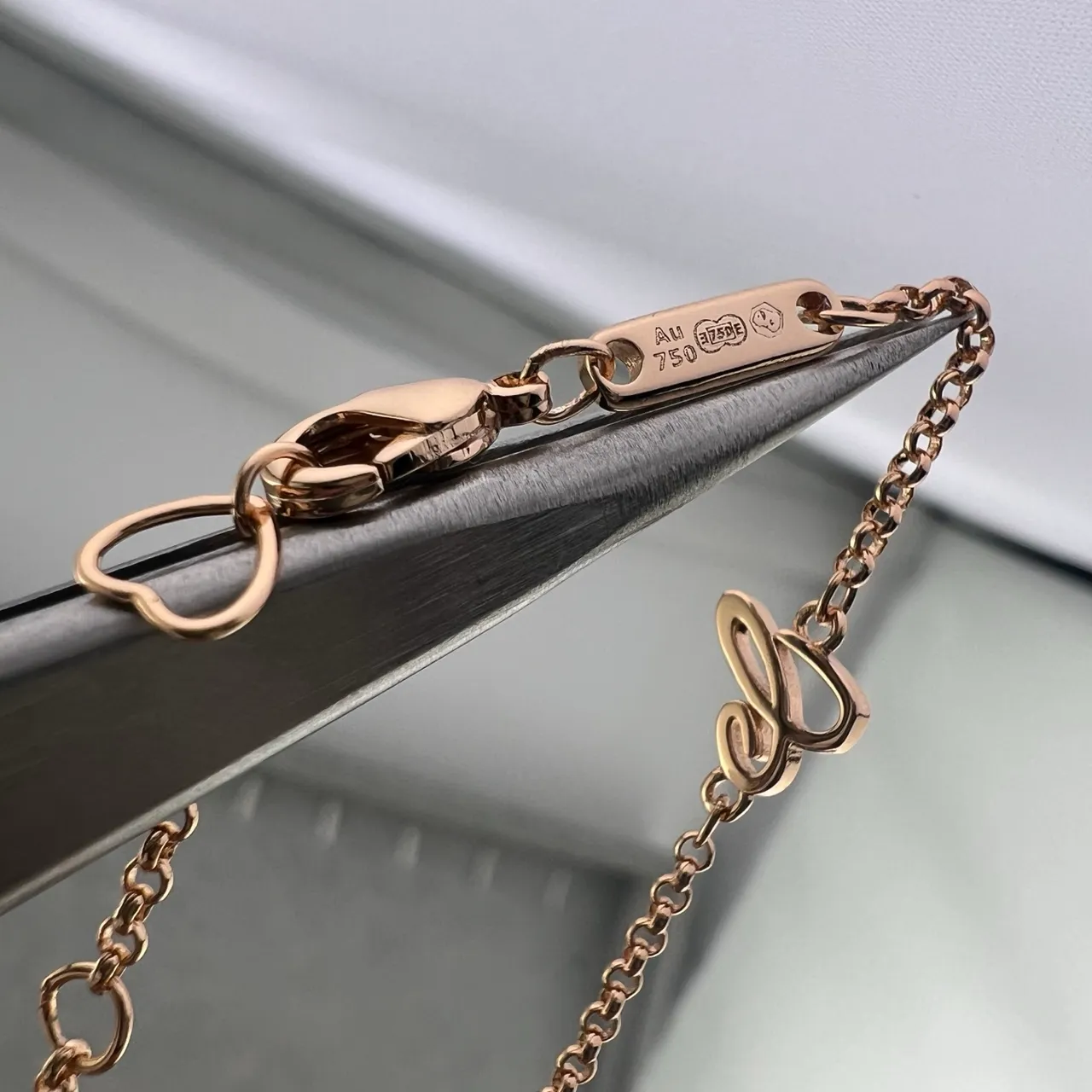 Chopard Happy Elephant Silver Gold Silhouette Floating Diamond Element Necklace 2