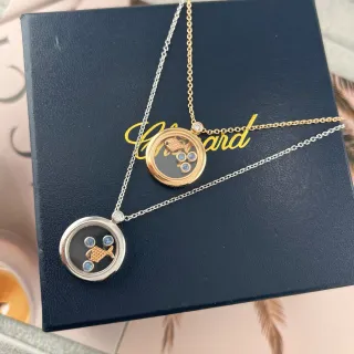 Chopard Happy Fish Pendentif Locket Rotatif Motif en Or Noir