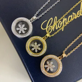 Chopard Collier Pendentif Rotatif de Locket de Flocon de Neige Heureux