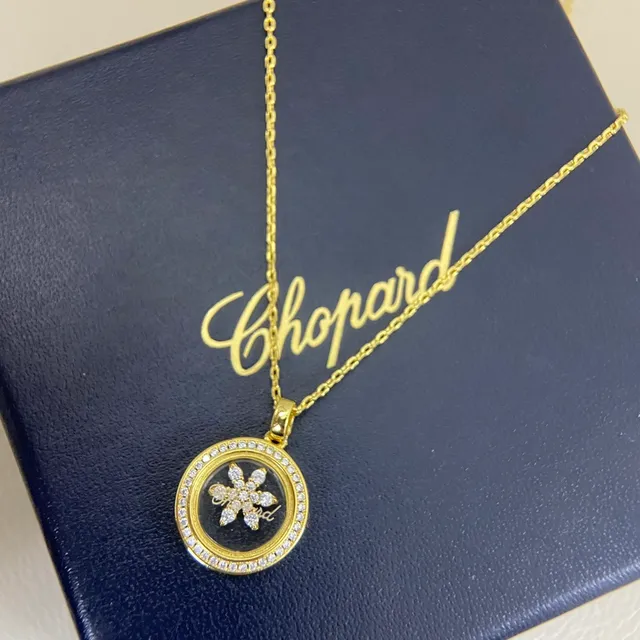Chopard Happy Snowflake Rotating Locket Pendant Necklace 2