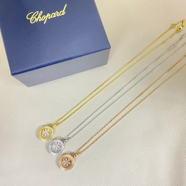 Chopard Happy Snowflake Rotating Locket Pendant Necklace 3