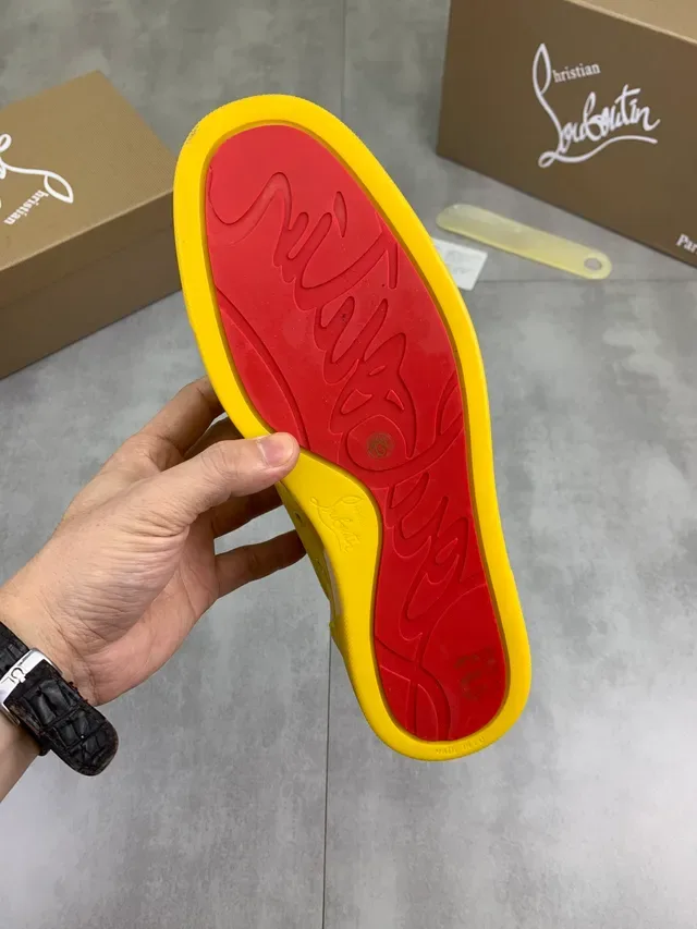 Christian Louboutin Yellow Suede Low-Top Lifestyle Sneaker 2