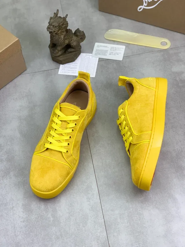 Christian Louboutin Yellow Suede Low-Top Lifestyle Sneaker 5