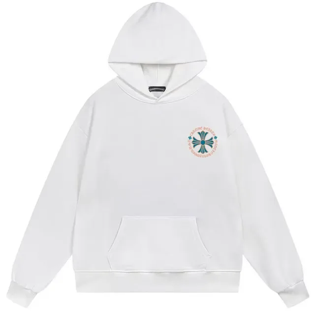 Chrome Hearts Black Blue Oversized Fit Graphic-Back Hoodie 2