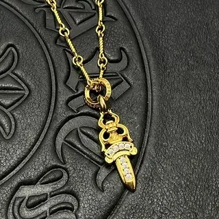 Chrome Hearts Cruz Adaga Espada Pingente Colar 3