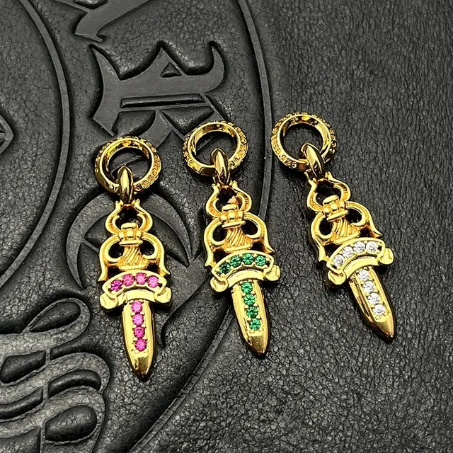 Chrome Hearts Cruz Adaga Espada Pingente Colar 6