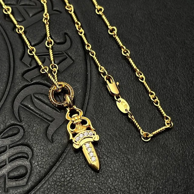 Chrome Hearts Cruz Adaga Espada Pingente Colar 7