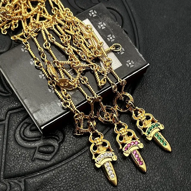 Chrome Hearts Cruz Adaga Espada Pingente Colar 8