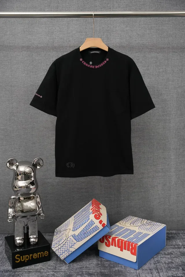 Chrome Hearts Embroidered Collar White T-Shirt 3