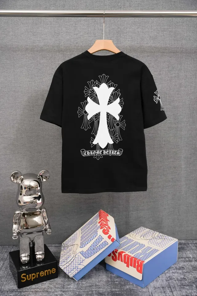 Chrome Hearts Embroidered Logo Off-White T-Shirt 2