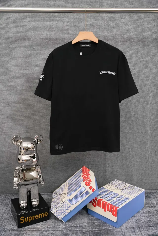 Chrome Hearts Embroidered Logo Off-White T-Shirt 3