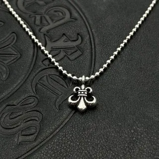 Chrome Hearts Fleur de Lis Cross Silver-Tone Necklace