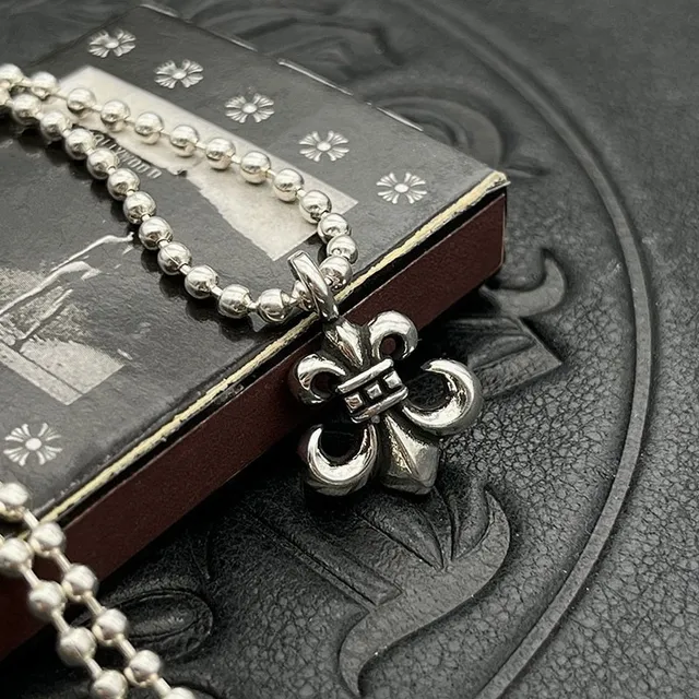Chrome Hearts Fleur de Lis Cross Silver-Tone Necklace 4