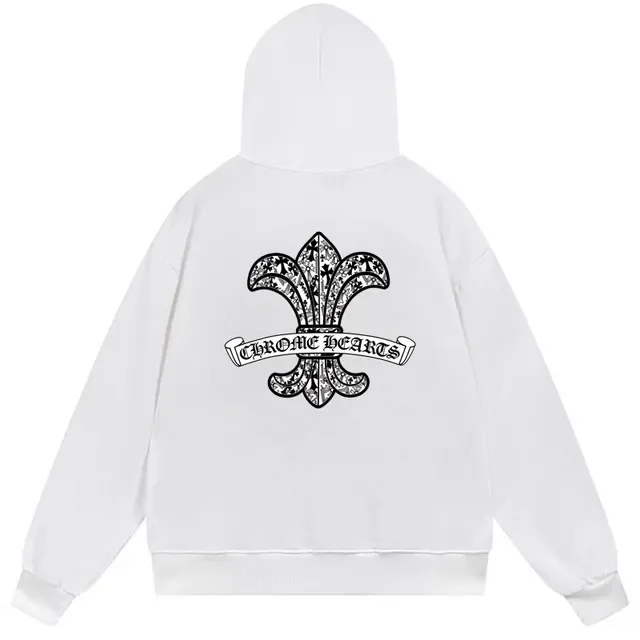 Chrome Hearts Fleur-de-Lis Graphic Black Zip-Up Hoodie 2