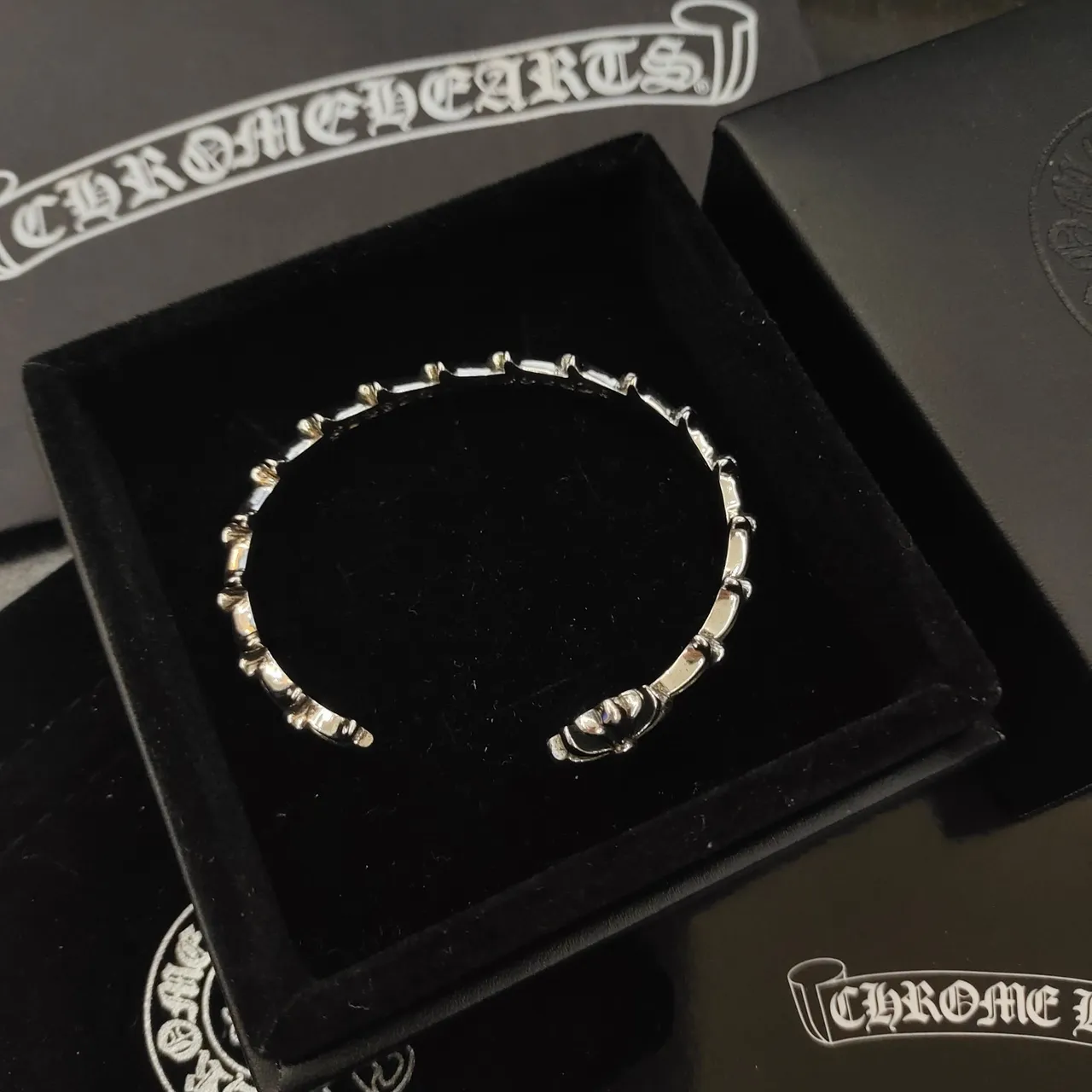 Chrome Hearts Floral Thorn Silver Bracelet 4