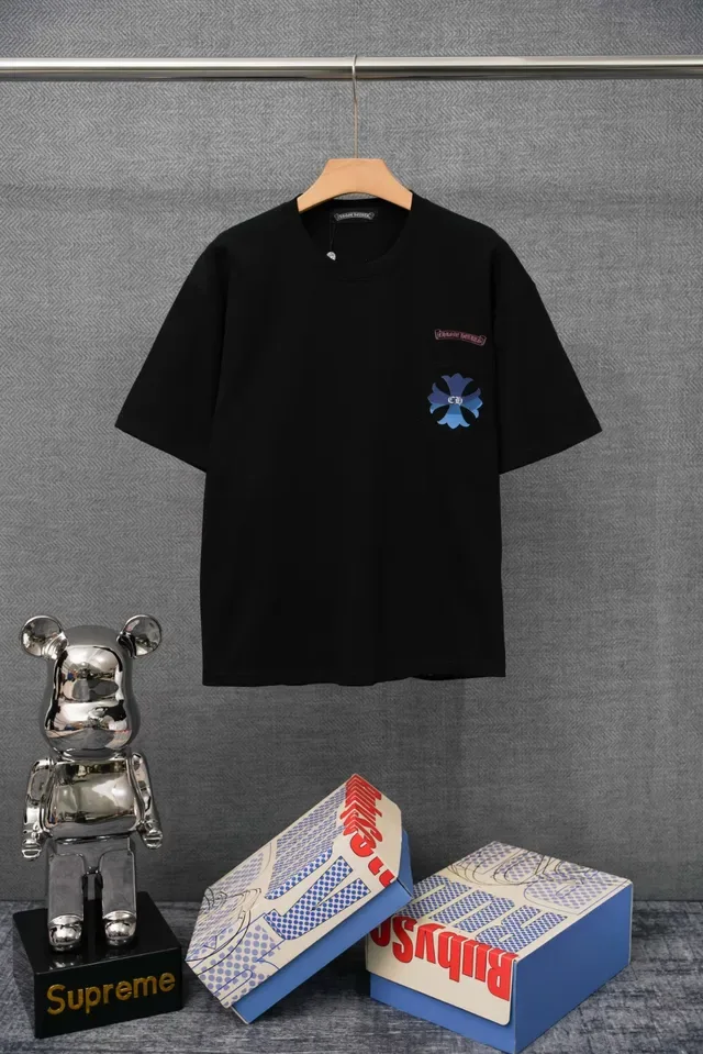 Chrome Hearts Pocket Embroidered Flower Logo White T-Shirt 3