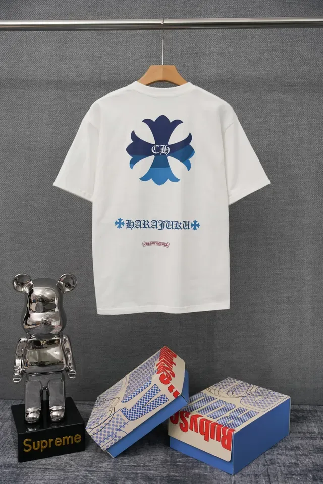 Chrome Hearts Pocket Embroidered Flower Logo White T-Shirt 4