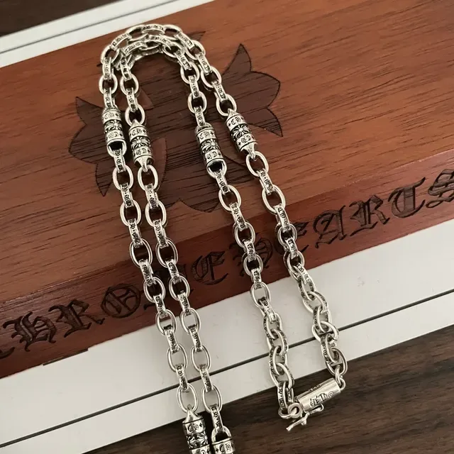 Chrome Hearts Skull Pendant Heavy-Link Silver Necklace 2