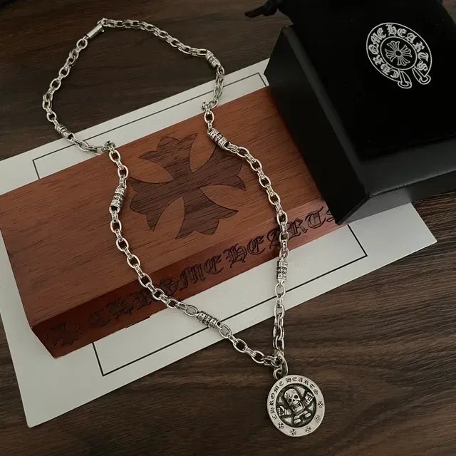 Chrome Hearts Skull Pendant Heavy-Link Silver Necklace 4
