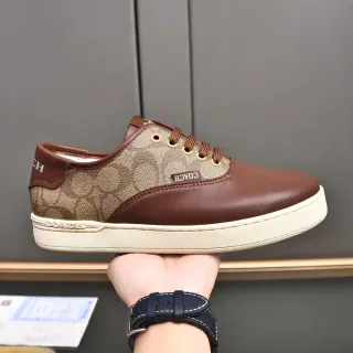 Coach Monogram Canvas and Leather Low-Top Lifestyle Sneaker