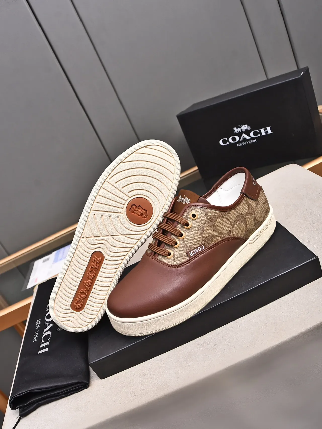 Coach Monogram Canvas and Leather Low-Top Lifestyle Sneaker 5