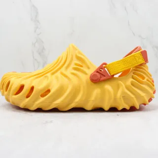 Crocs Echo Clog Amarillo y Coral Zueco de espuma moldeado