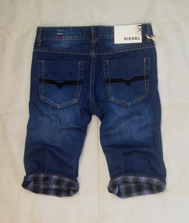 Diesel Blue Navy Distressed Rolled-Cuff Shorts 2