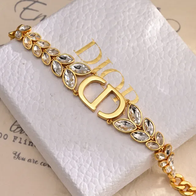 Dior 30 Montaigne Prestige Bracelet en Cristal Doré 2