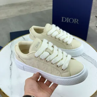 Dior B23 Beige Embossed Monogram Lifestyle Sneakers