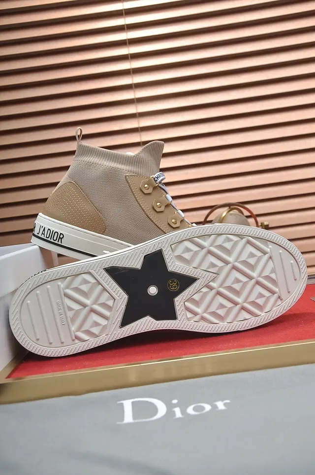Dior B23 Chaussures Lifestyle Beige Tricot Hautes 2