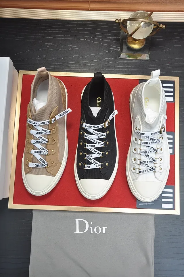 Dior B23 Chaussures Lifestyle Beige Tricot Hautes 3