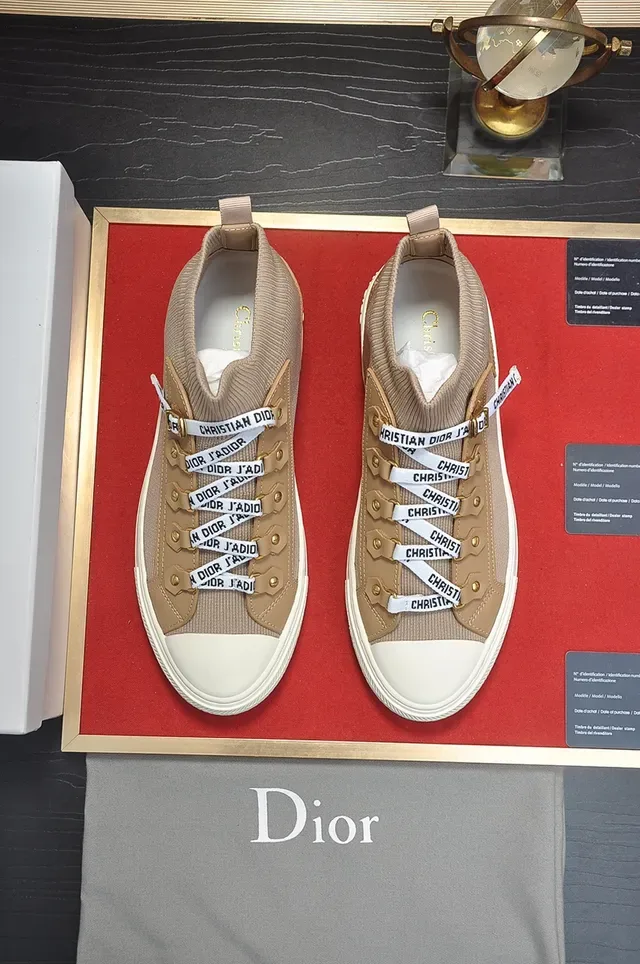 Dior B23 Chaussures Lifestyle Beige Tricot Hautes 5