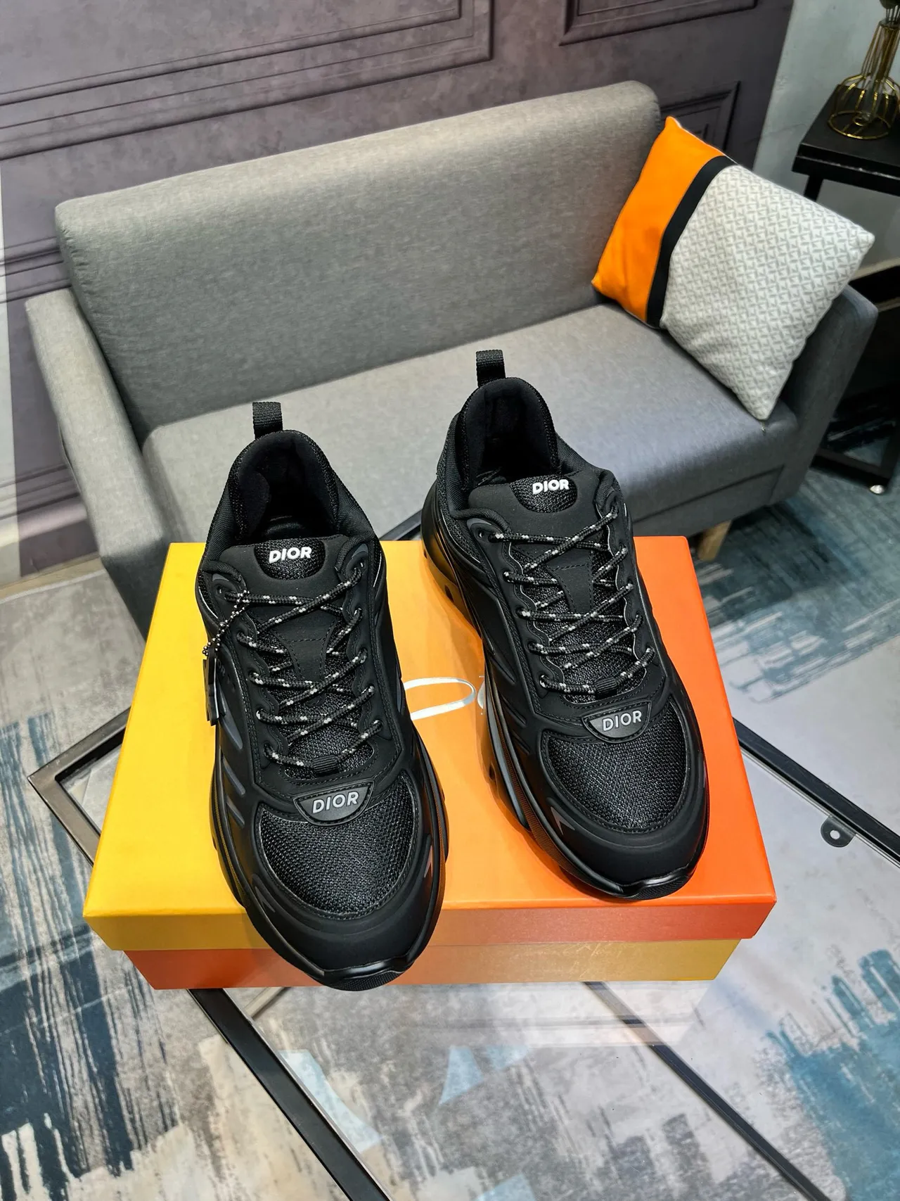 Dior B23 Black Chunky Sneakers 6