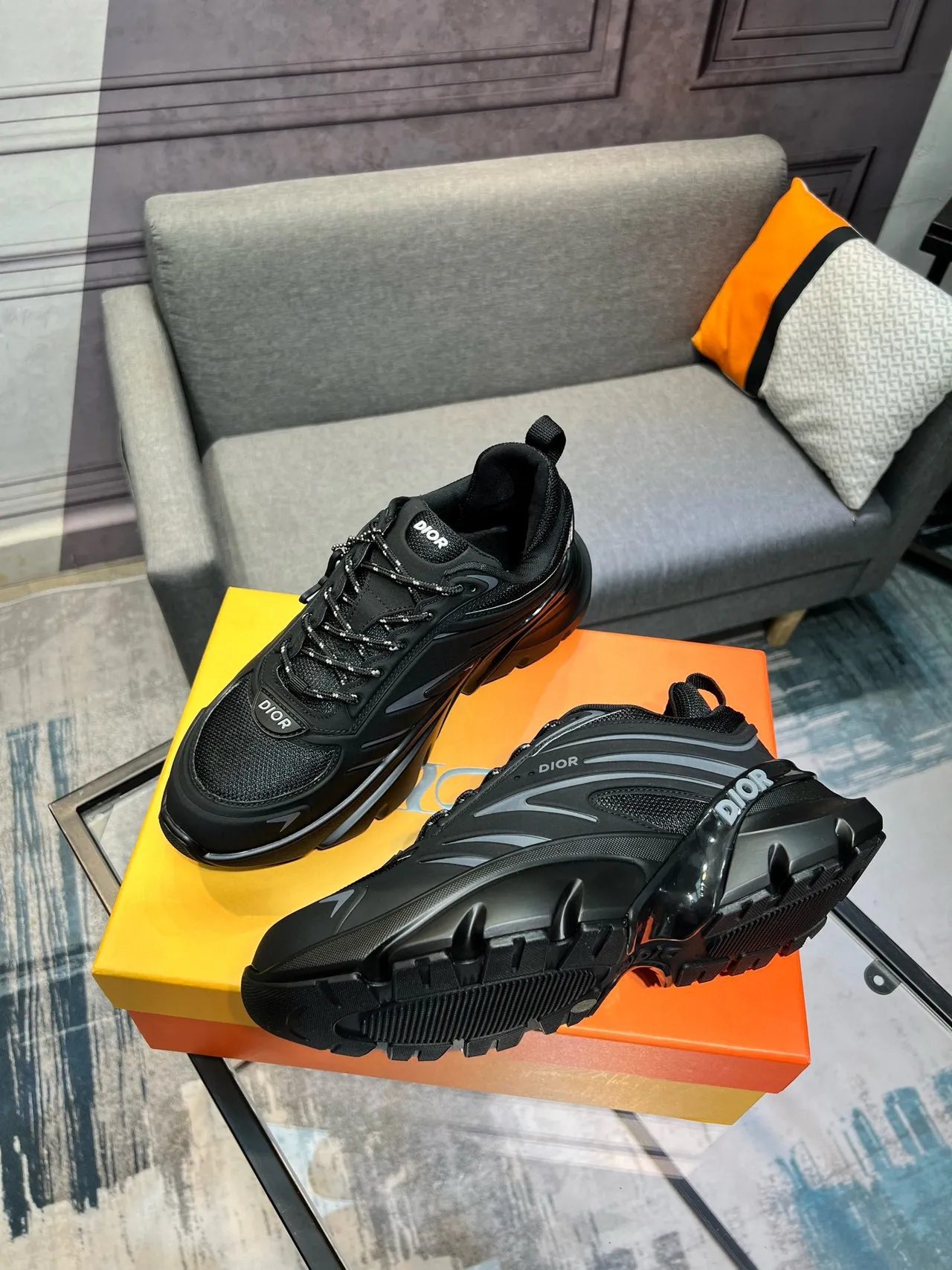 Dior B23 Black Chunky Sneakers 8